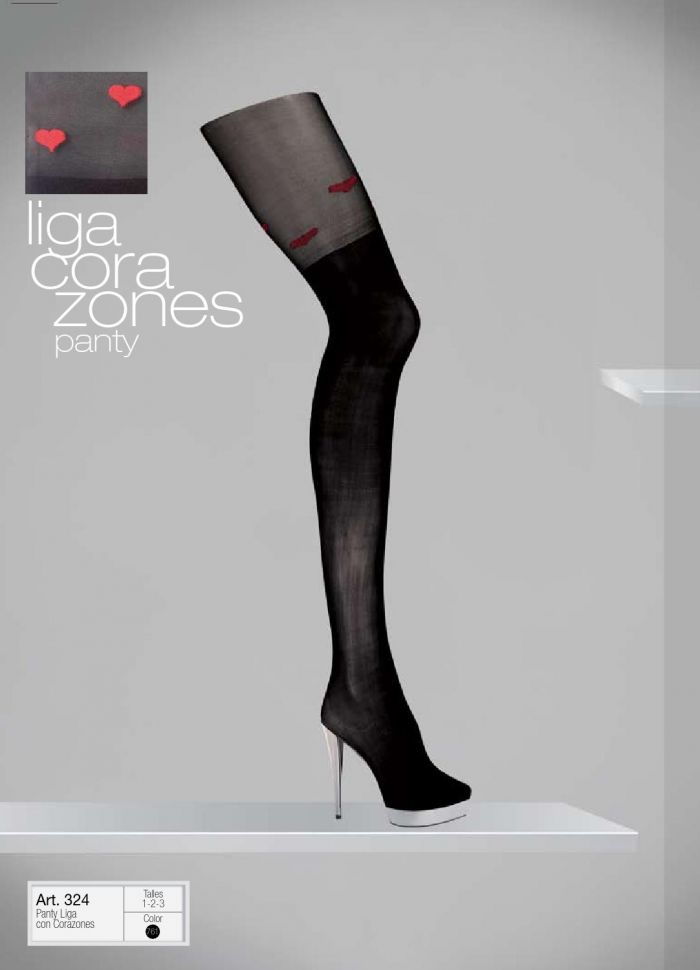 Aretha Mujer Panty Liga Corazones Art.324  Winter 2014 | Pantyhose Library