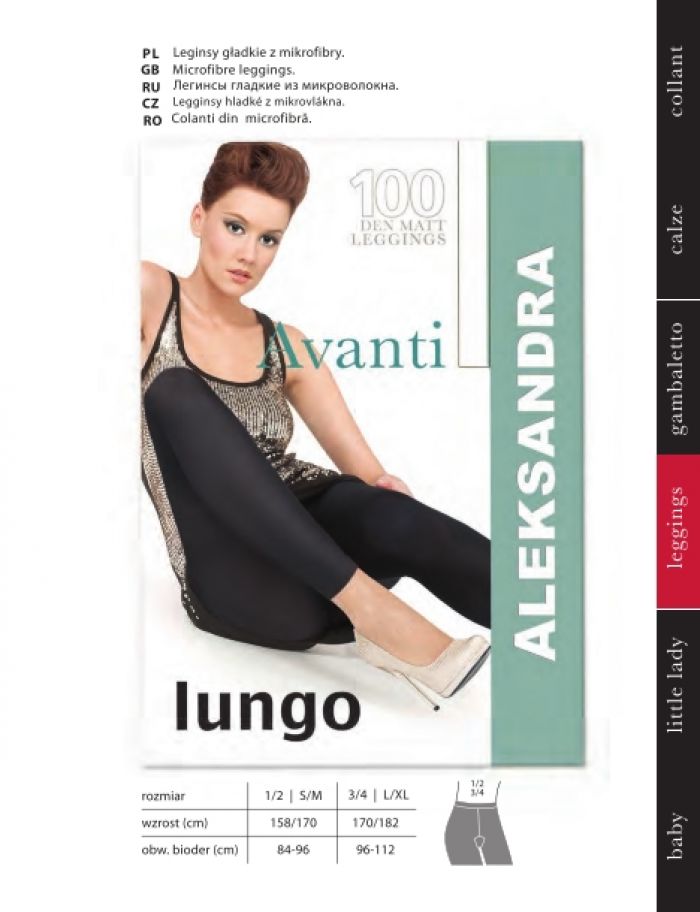 Aleksandra Avanti 100 Denier Thickness, Catalog 2015 | Pantyhose Library