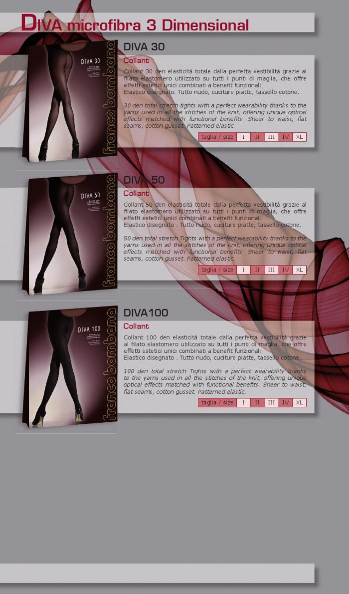 Franco Bombana Diva Tights  Collection 2015 | Pantyhose Library