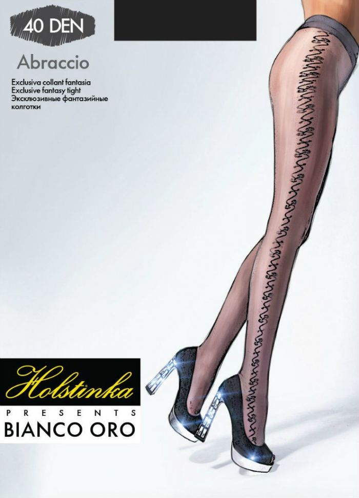 Holstinka Abraccio 40 Denier Thickness, Bianco Oro | Pantyhose Library