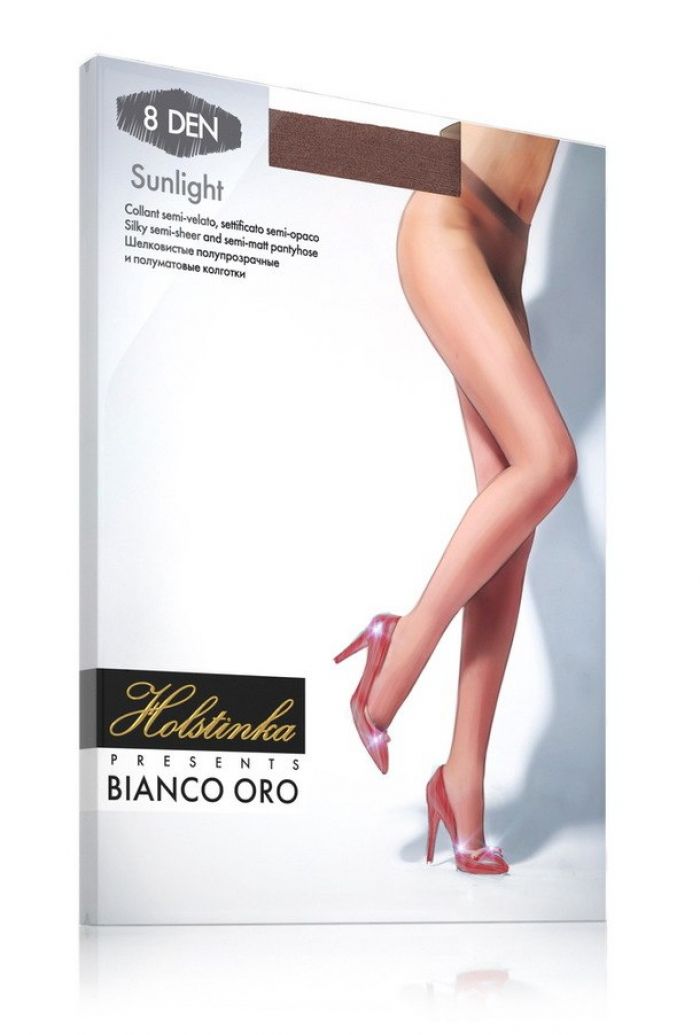 Holstinka Sunlight 8 Denier Thickness, Bianco Oro | Pantyhose Library