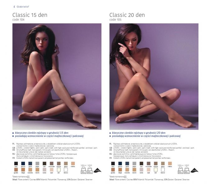 Gabriella Classic 15den | Classic 20den  Classic Collection | Pantyhose Library