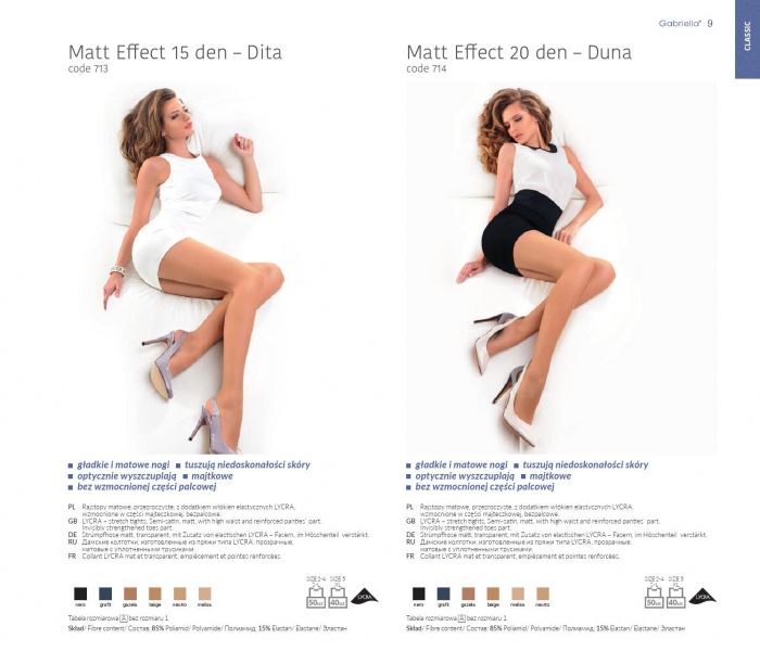 Gabriella Matt Effect Dina & Duna  Classic Collection | Pantyhose Library