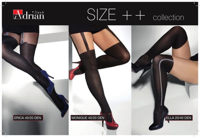 Adrian Erica 40/20den | Monique 40/20 Den | Ella 20/40 Den  Plus Size Collection | Pantyhose Library