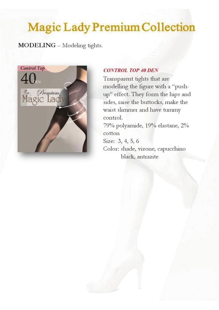 Magic Lady Control Top 40 Den  Collection 2015 2016 | Pantyhose Library