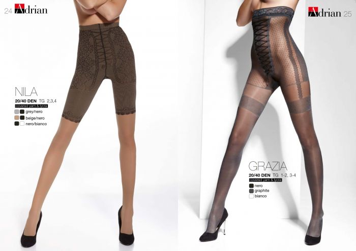 Adrian Nila | Grazia 20/40 Denier Thickness, FW 2016 | Pantyhose Library