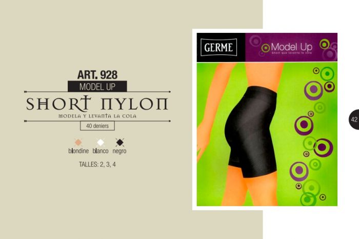 Germe Model Up 40 Denier Thickness, Catalog 2015 | Pantyhose Library