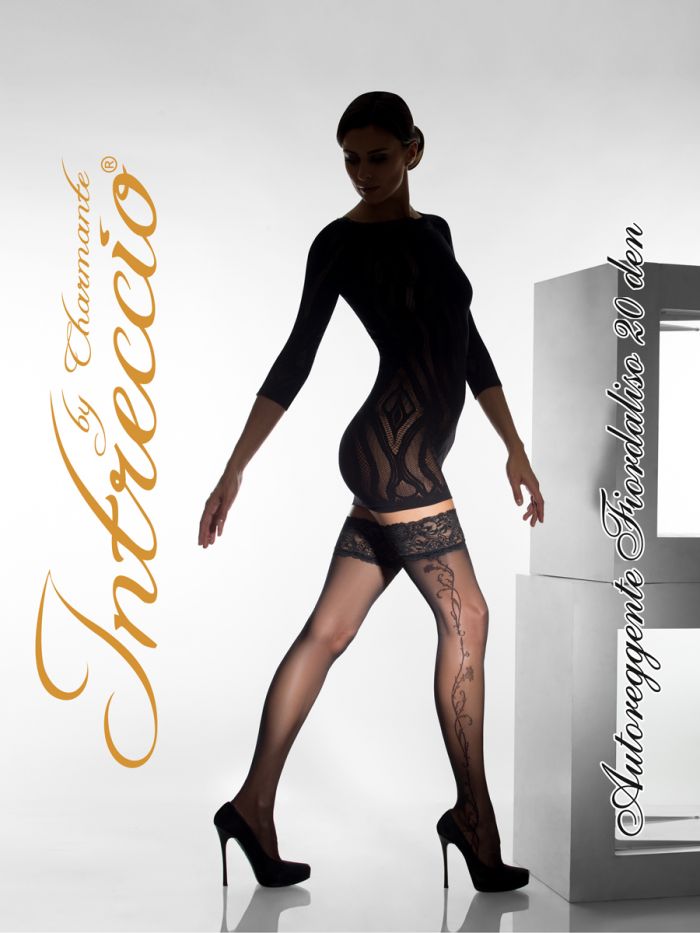 Intreccio Autoreggente Fiordaliso 20 Denier Thickness, Fantasy Hold Ups | Pantyhose Library