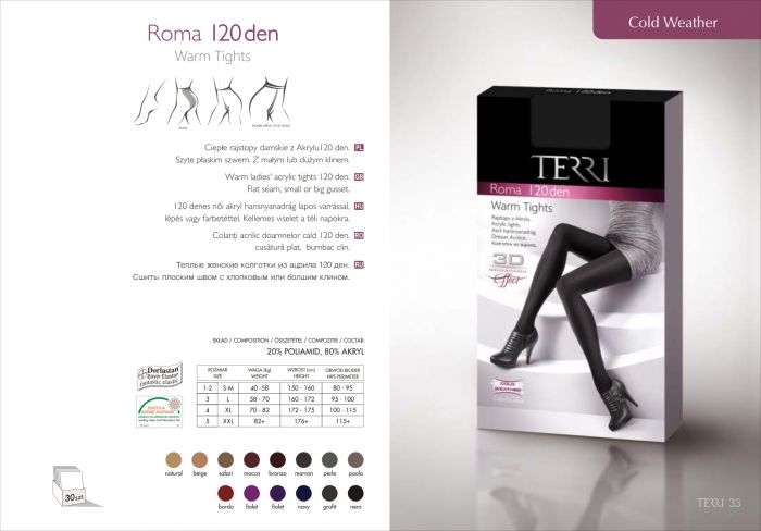 Terri Coldweather Roma120 Den   Catalog | Pantyhose Library