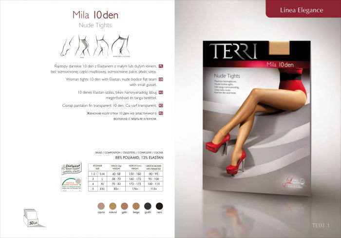 Terri Lineaelegance Mila10 Den   Catalog | Pantyhose Library