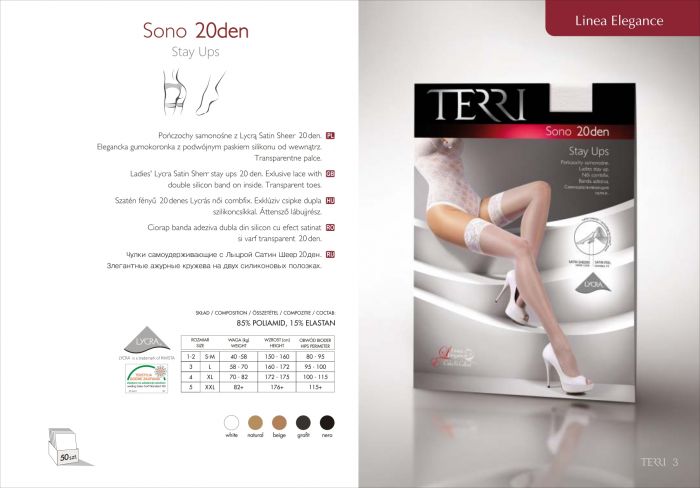 Terri Lineaelegance Sono20 Den   Catalog | Pantyhose Library