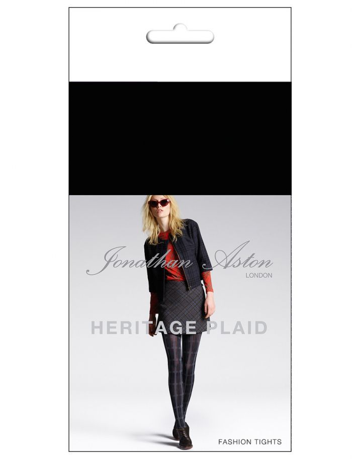 Jonathan Aston Jonathan Aston Heritage Plaid Opaque Tight, Black  Catalog 2016 | Pantyhose Library