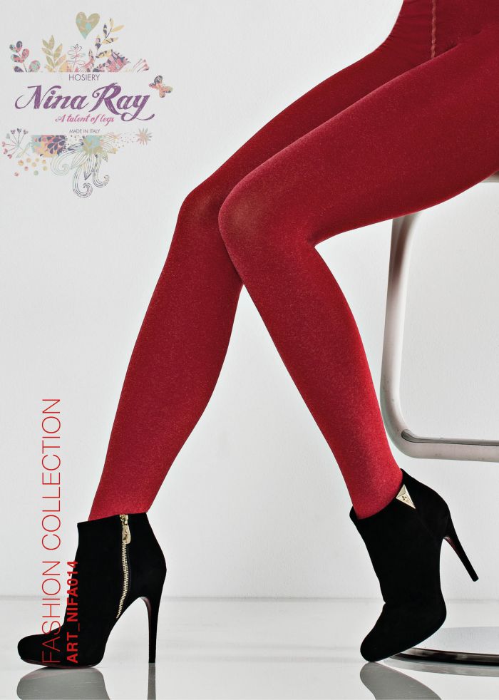 Nina Ray Nifa014  Multifiber Silver Lurex Effect Pantyhose  Fashion Collection | Pantyhose Library