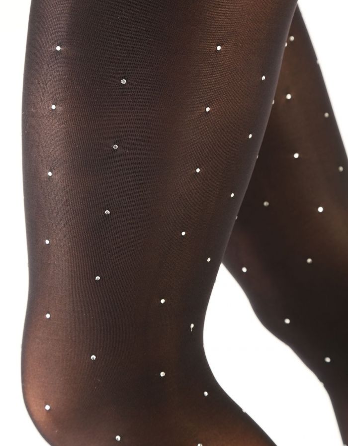 Paris Hilton Paris Hilton Collant 40 Den Coprente Strass Allover Detail  Hosiery Collection 2017 | Pantyhose Library