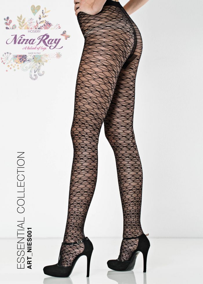 Nina Ray Nylon Pantyhose Geometric 15 Den  Essential Hosiery | Pantyhose Library