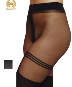 mock suspender tights with belt effect 20-40 den detail