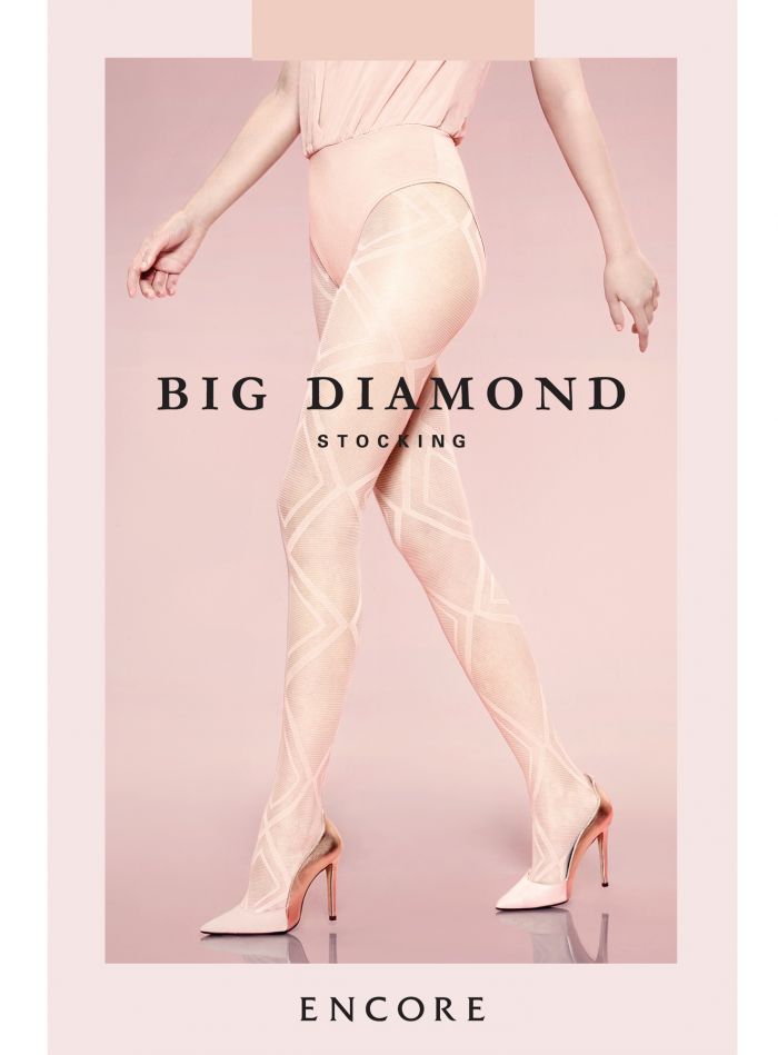 Encore Big Diamond Stocking  Hosiery 2017 | Pantyhose Library