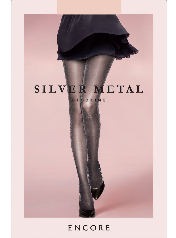 Encore Silver Metal Stocking  Hosiery 2017 | Pantyhose Library