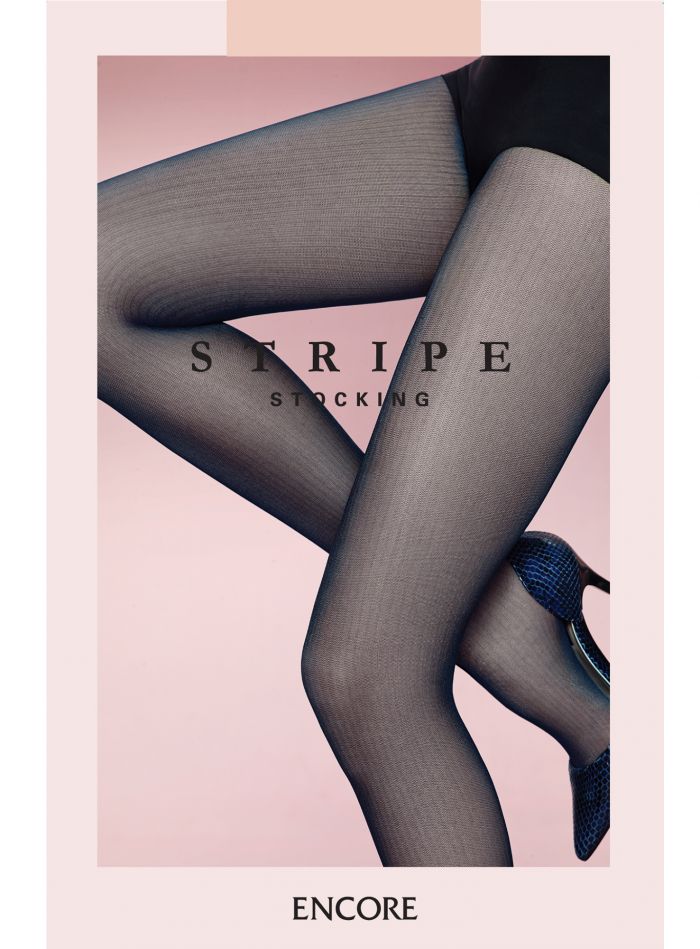 Encore Stripe Stocking  Hosiery 2017 | Pantyhose Library