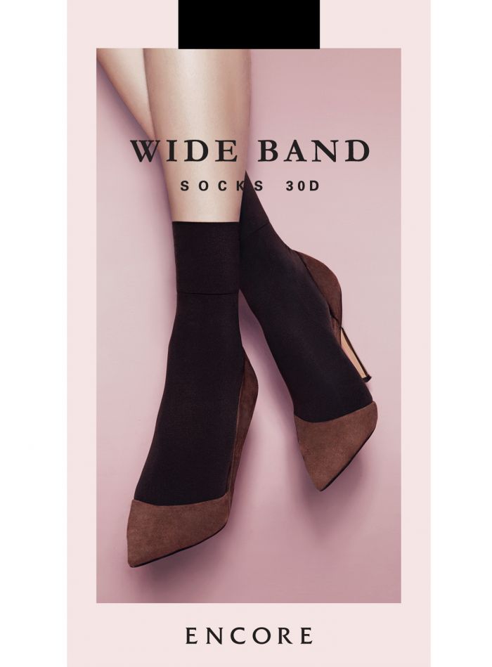 Encore Wide Band Socks 30 Den  Hosiery 2017 | Pantyhose Library