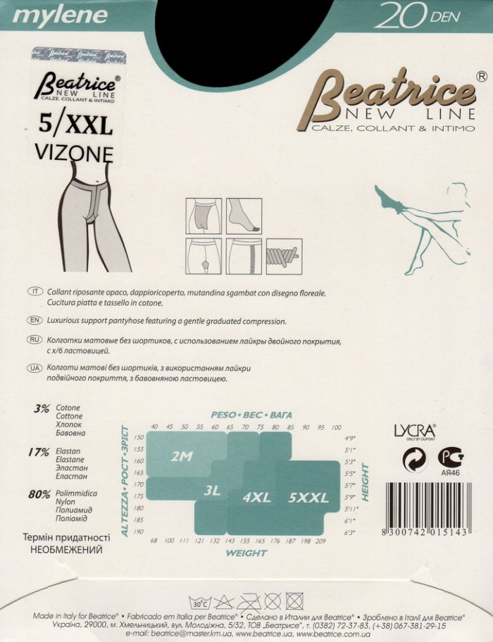 Beatrice Mylene20 Back  Hosiery Packs 2017 | Pantyhose Library