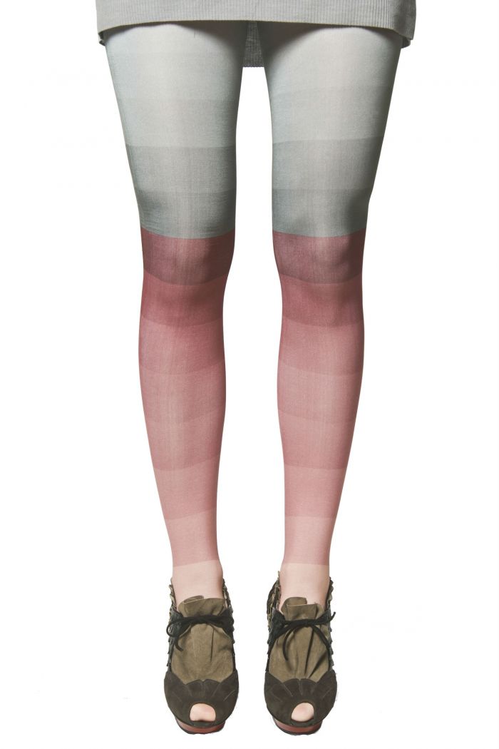 Kronkron Color Block Tights Pink  2017 Catalog | Pantyhose Library