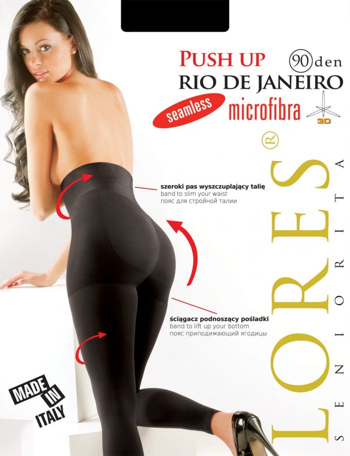 Seniorita Lores Push Up Rio De Janeiro 90 Den Microfibra  Shaping Hosiery 2017 | Pantyhose Library