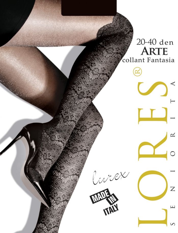 Seniorita Lores Arte 20-40 Den Collant Fantasia Lurex  Collection 2017 | Pantyhose Library