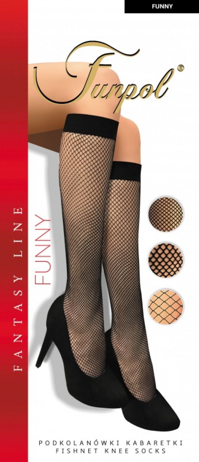 Funpol Podkolanowka-kabaretka-funny  Knee Highs 2017 | Pantyhose Library