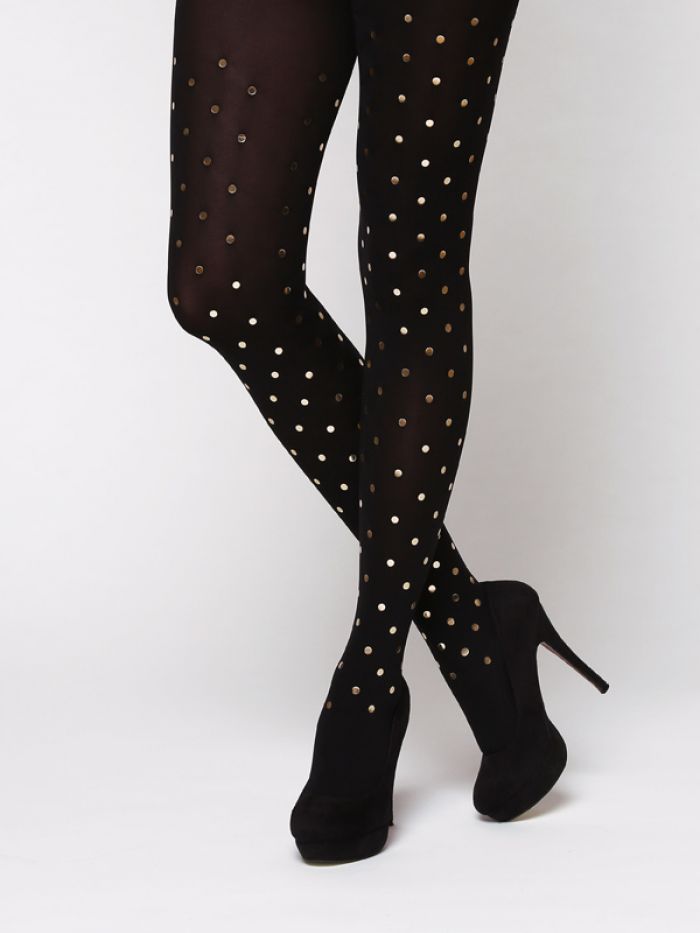 Virivee Gold-polka-dot-tights  Hosiery Collection 2017 | Pantyhose Library