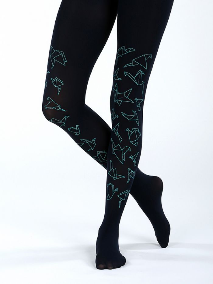 Virivee Origami-birds-black  Hosiery Collection 2017 | Pantyhose Library