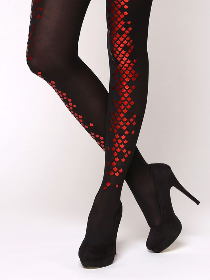 Virivee Red-mermaid-tights  Hosiery Collection 2017 | Pantyhose Library