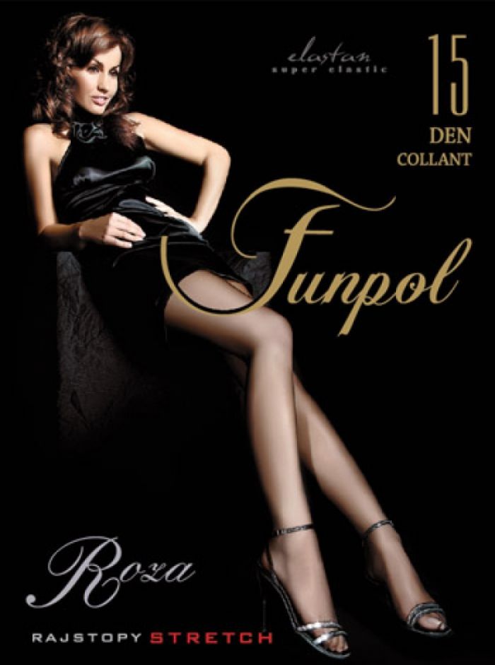 Funpol Rajstopy-stretch-roza-15-den  Classic Thin Pantyhose 2017 | Pantyhose Library