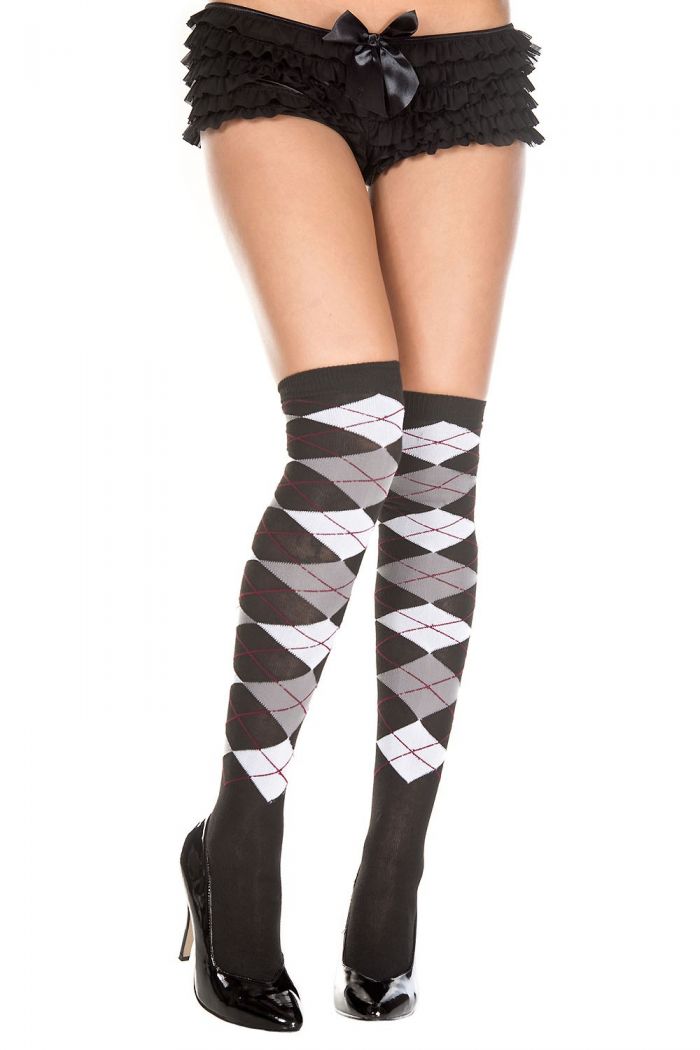 Music Legs Argyle-acrylic-thigh-hi  Thigh Hi 2018 | Pantyhose Library