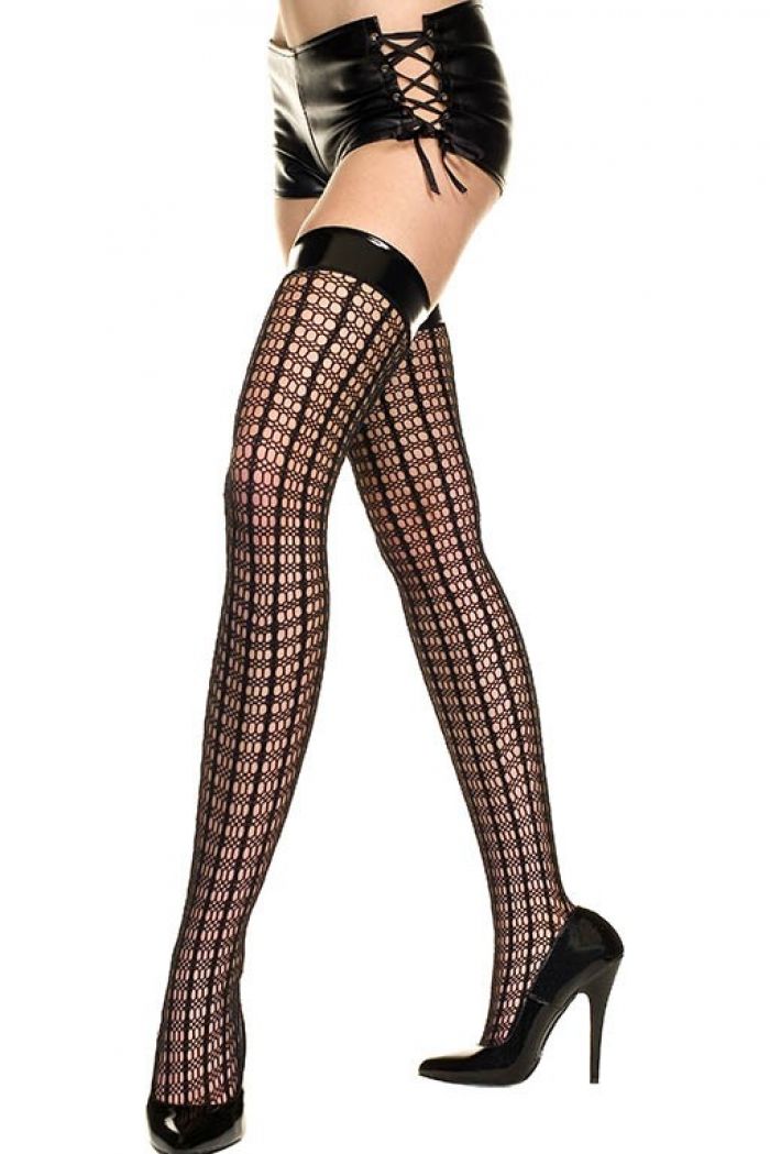 Music Legs Crochet-vinyl-top-thigh-hi  Thigh Hi 2018 | Pantyhose Library