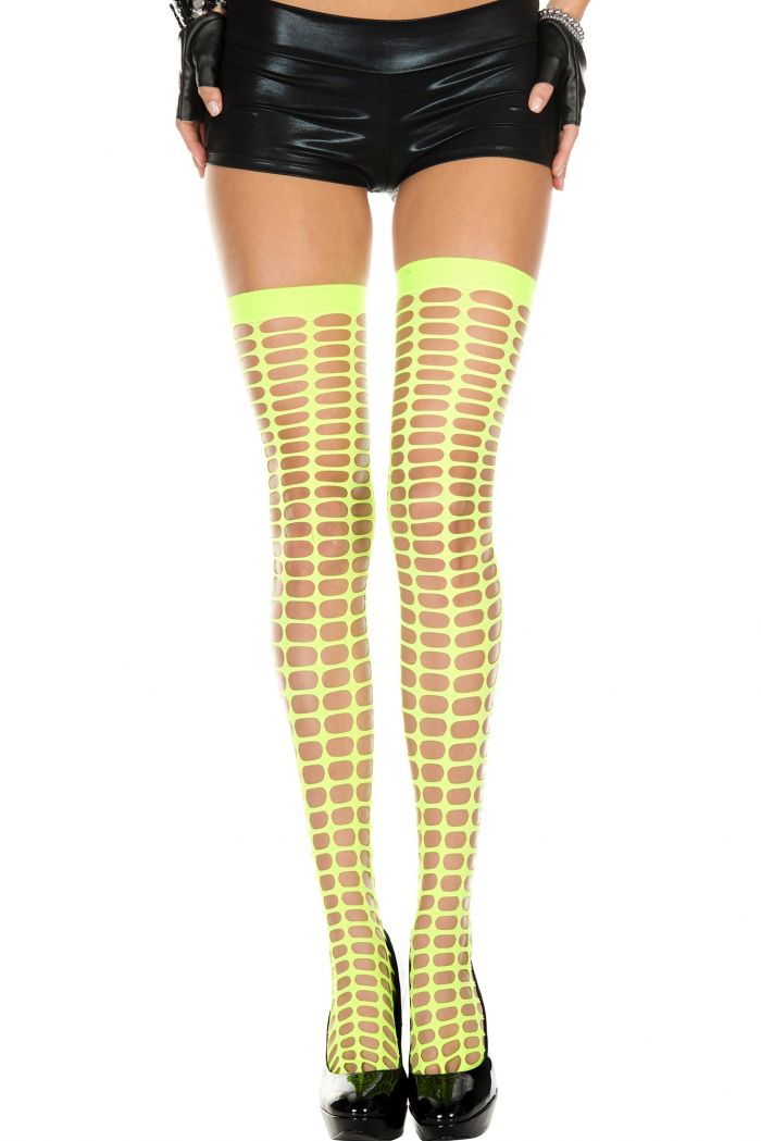 Music Legs Oval-net-spandex-thigh-hi  Thigh Hi 2018 | Pantyhose Library