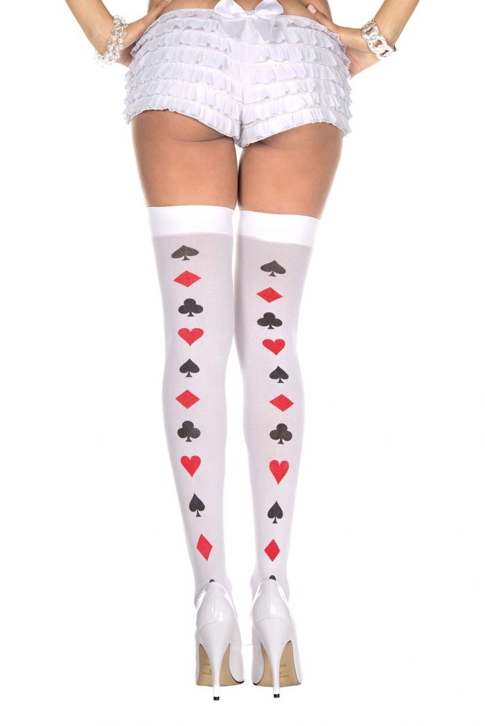 Music Legs Poker-cards-backseam-pattern-thigh-hi  Thigh Hi 2018 | Pantyhose Library