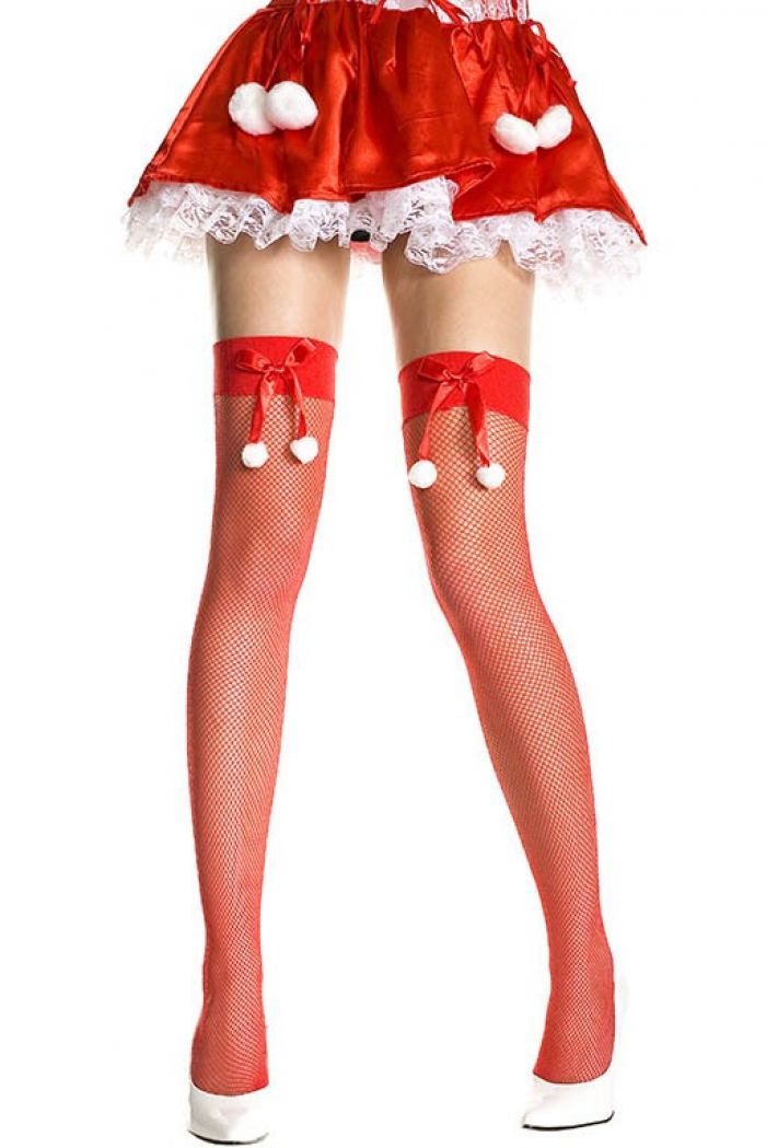 Music Legs Satin-bow-and-marabou-fishnet-thigh-hi  Thigh Hi 2018 | Pantyhose Library