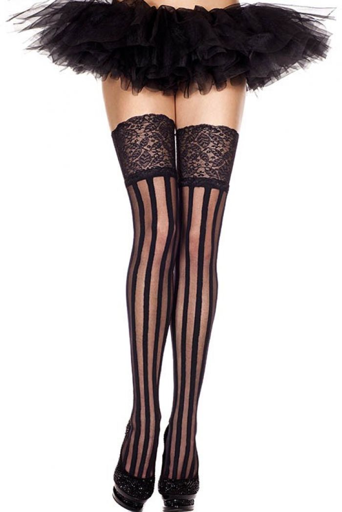 Music Legs Silicone-wide-lace-top-sheer-and-opaque-spandex-thigh-hi  Thigh Hi 2018 | Pantyhose Library