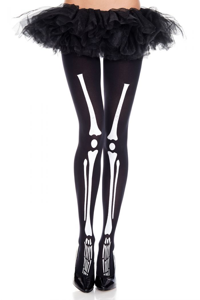 Music Legs Skeleton-print-tights  Thigh Hi 2018 | Pantyhose Library