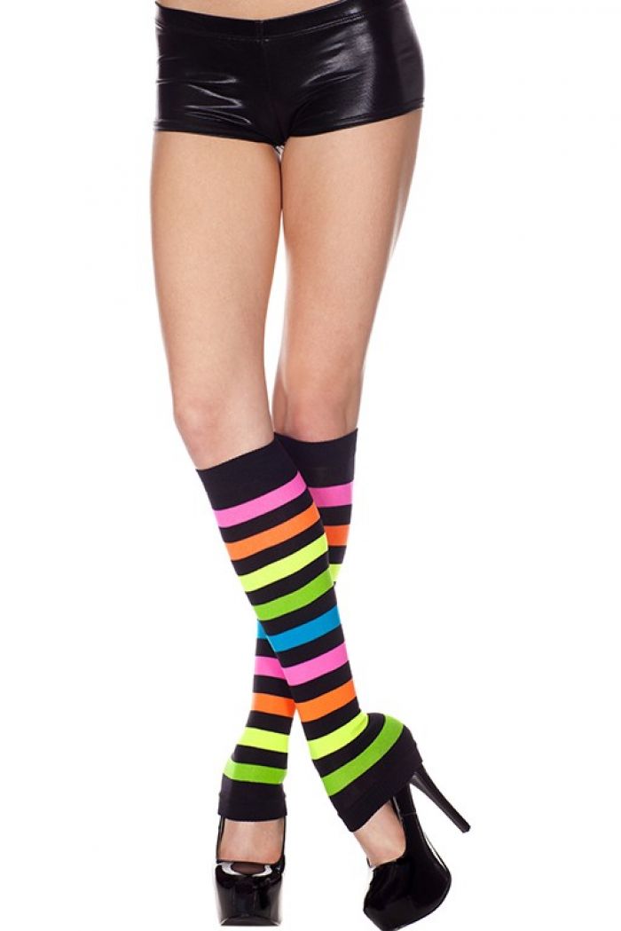 Music Legs Acrylic-rainbow-footless-knee-hi-leg-warmer  Knee Highs 2018 | Pantyhose Library