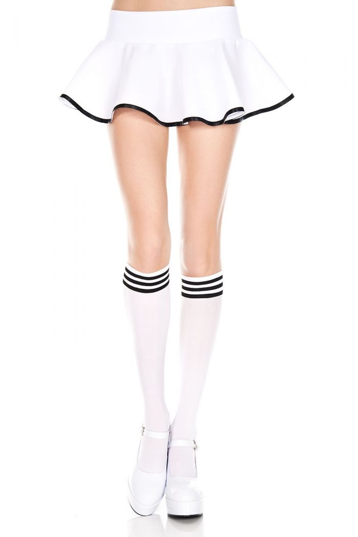 Music Legs Striped-top-opaque-knee-hi  Knee Highs 2018 | Pantyhose Library