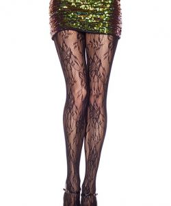 Vintage-Design-Lace-Spandex-Pantyhose