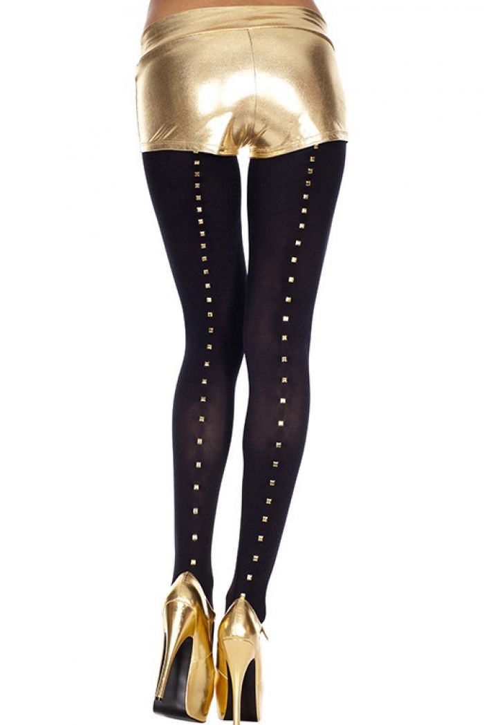 Music Legs Studs-backseam-spandex-opaque-tights  Pantyhose Collection 2018 | Pantyhose Library