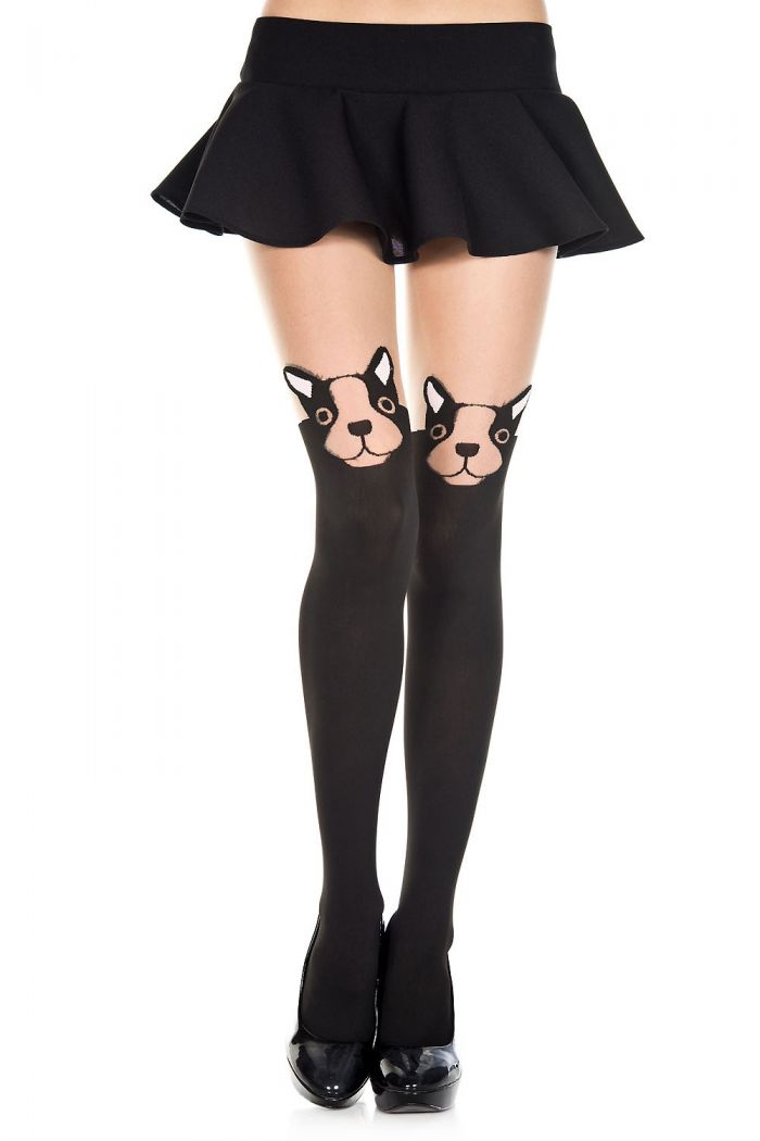 Music Legs Boston-terrier-spandex-pantyhose  Pantyhose Collection 2018 | Pantyhose Library