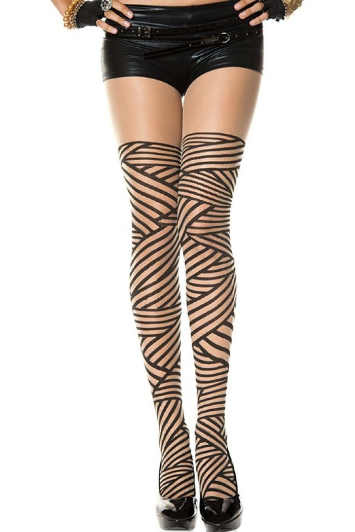 Music Legs Diagonal-striped-spandex-pantyhose  Pantyhose Collection 2018 | Pantyhose Library