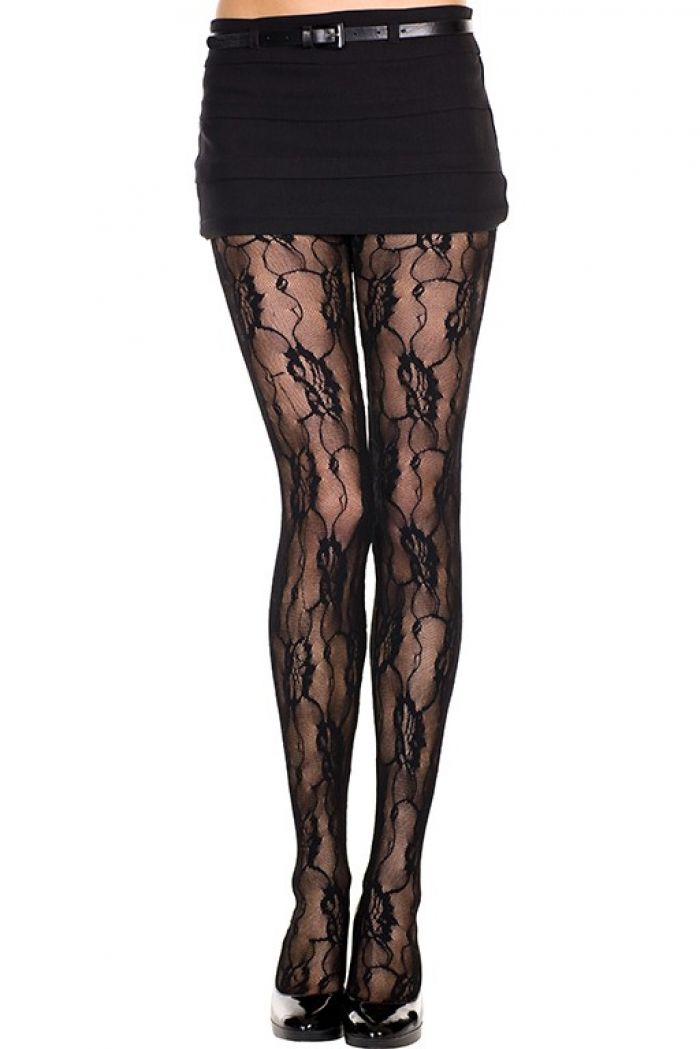 Music Legs Floral-lace-pantyhose  Pantyhose Collection 2018 | Pantyhose Library