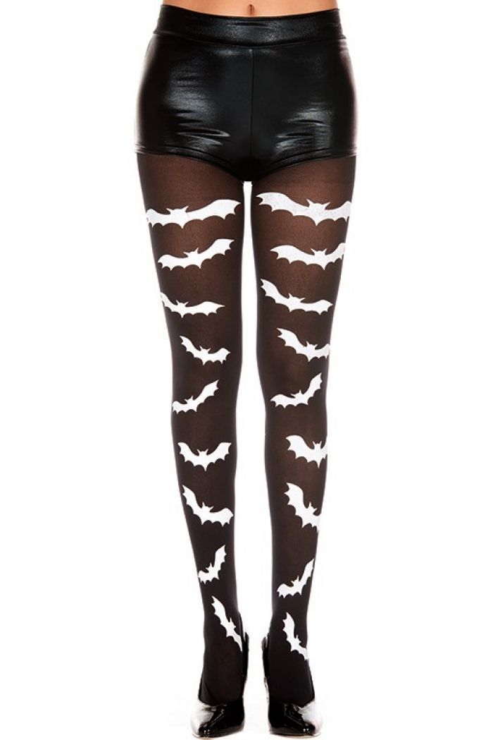 Music Legs Gothic-bat-print-pantyhose  Pantyhose Collection 2018 | Pantyhose Library