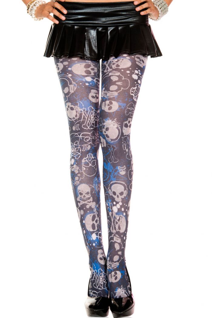 Music Legs Gothic-graphic-opaque-pantyhose  Pantyhose Collection 2018 | Pantyhose Library