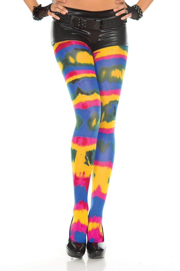 Music Legs Rainbow-tie-dye-spandex-pantyhose  Pantyhose Collection 2018 | Pantyhose Library